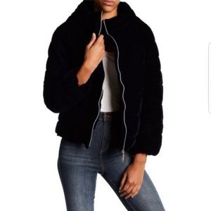 Quilted velvet funnel neck cocoon jacket Sam Edelman Medium M LIKE NEW!!